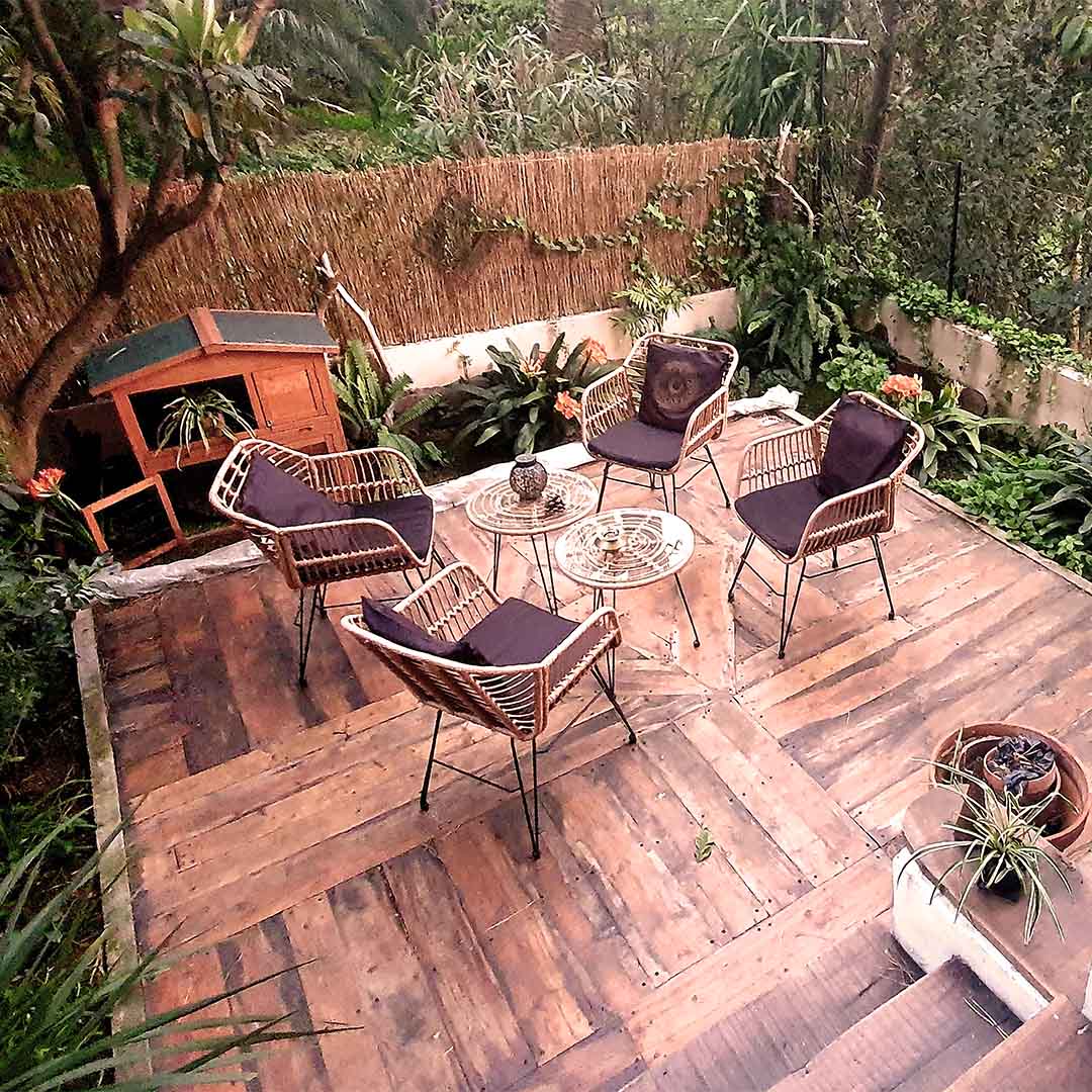 Vue  1 terrasse de bain  après